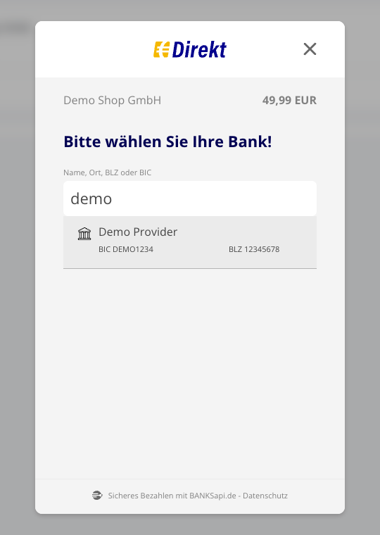 Search for a bank
